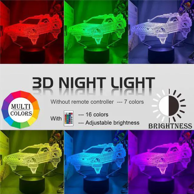 Alt view image 2 of 5 - Fiction Car Led Night Light for Kids Bedroom Decor Unique Birthday Gift for Children Study Room Desk 3d Lamp Sci-fi Car