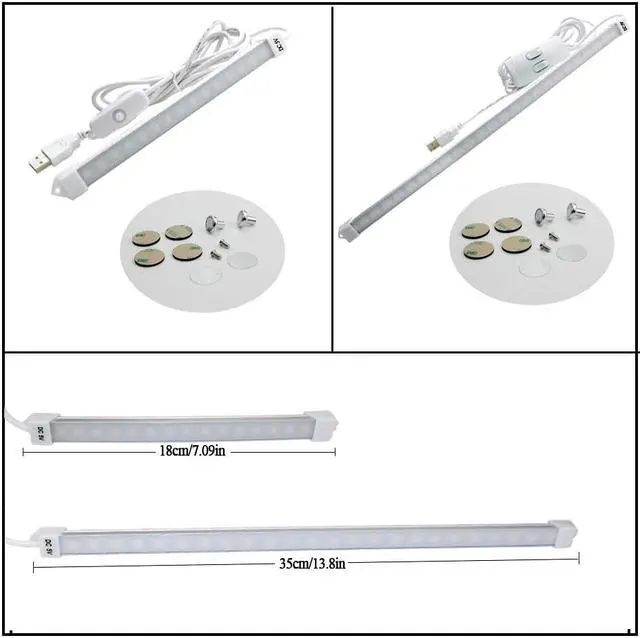 Alt view image 2 of 5 - 5V USB LED Book Light Bar Eye-care LED Desk Reading Lamp 3W/5W LED Under Cabinet Closet Lighting Dimmable LED Night Light