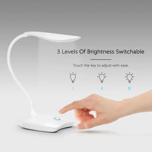 Main image of 3W Table Lamp Rechargeable Desk Lamp Study Lamp Touch Switch Modern Table Lamp Flexible For Student Reading Study Desk Light