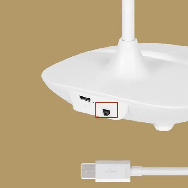 Alt view image 5 of 5 - Stand Desk Lamp for Reading USB/Battery Rechargeable Flexible Touch Switch Control Dimmable Study Night Light Table Lamp