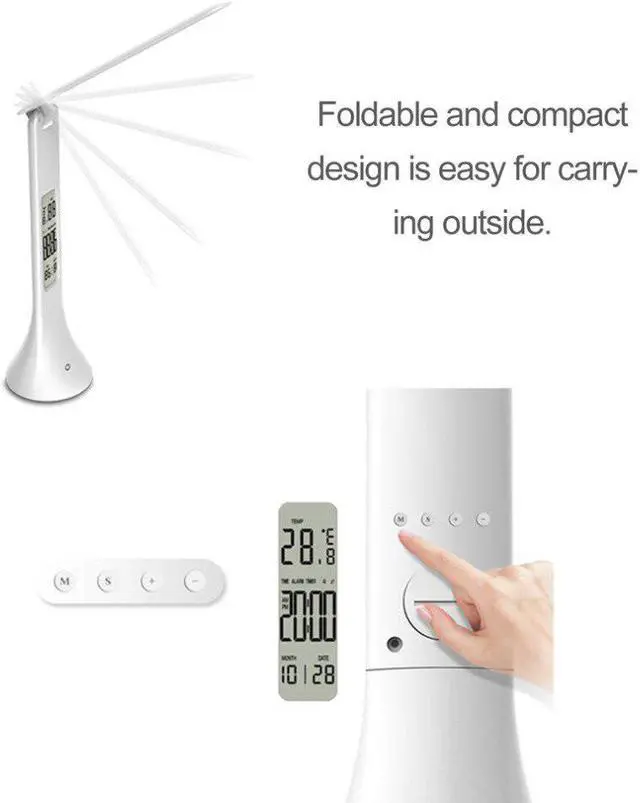 Alt view image 5 of 5 - Foldable Touch Desk Lamp 3-level Dimmable Eye-Care LED Reading Light Table Lamp For Reading  Table Light