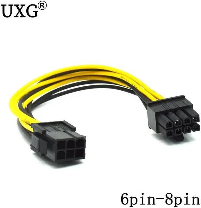 Alt view image 3 of 5 - Power Cable 15 Pin 8pin Female To 6 Pin Male PCI EXPRESS PCI-E  Graphics Converter Adapter Video Card Power Cable Cord