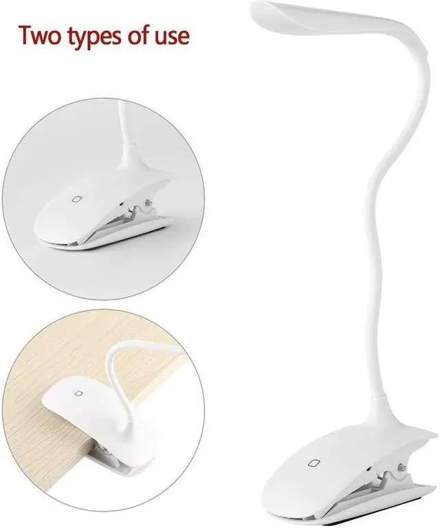 Alt view image 3 of 5 - USB Led Desk Lamps Clamp Clip Rechargeable Table For Reading Energy Saving Touch Switch Lamp For Living Room