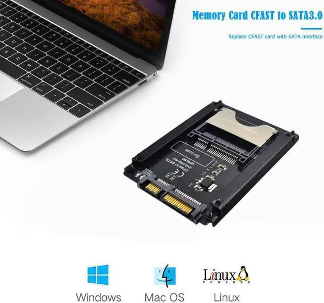 Alt view image 2 of 6 - CFAST to SATA 3.0 HDD Adapter Card SATA Computer 22 Pin Hard Disk Case CFAST memory Card Reader industrial equipment test