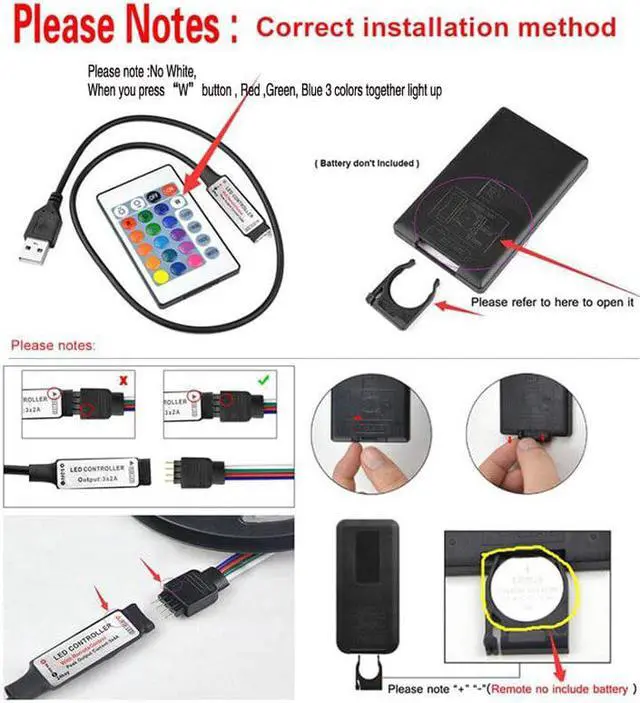 Alt view image 5 of 5 - Lights for bedroom USB 5V RGB Strip With Remoter for Kitchen Cabinet Light 1m-5m Tape Ribbon Backlight Tv Desk Lamp