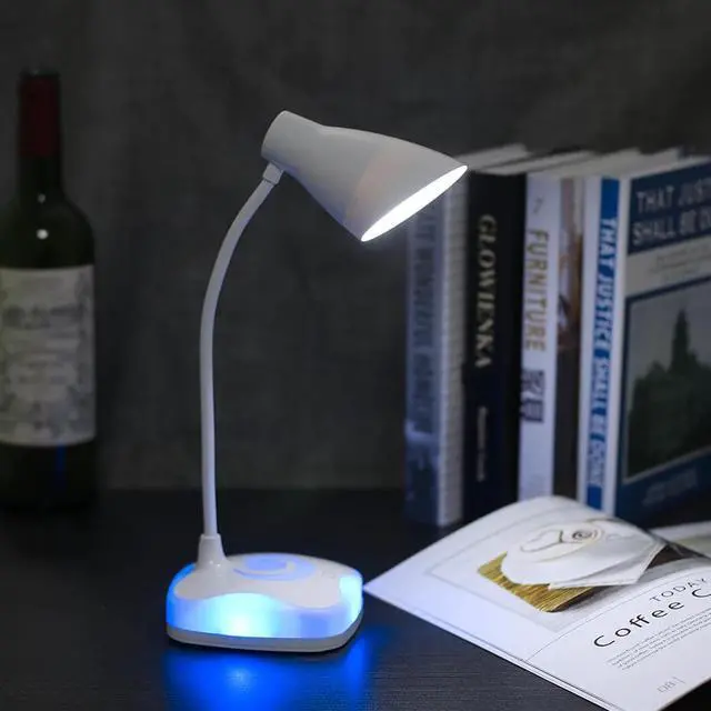 Alt view image 3 of 5 - Control LED Desk Study Bedroom Lamp Table Lamp Flexible Adjustable Brightness 3 Levels USB Rechargeable Book Light