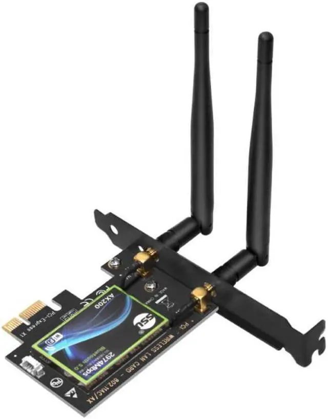 Alt view image 4 of 5 - Band 3000Mbps Wifi 6  AX200 PCIe Wireless Wifi Adapter 2.4G/5Ghz Bluetooth 5.0 Chip AX200NGW 802.11Ac/Ax Wi-Fi Card