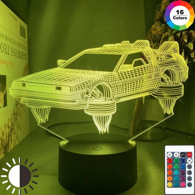 Main image of Fiction Car Led Night Light for Kids Bedroom Decor Unique Birthday Gift for Children Study Room Desk 3d Lamp Sci-fi Car