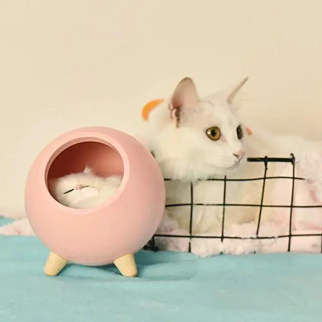 Alt view image 3 of 5 - Cat Shape Bedside Lamp USB Rechargeable Night Atmosphere Lamps Lithium Battery Bedroom Desk Decoration Light For Pets