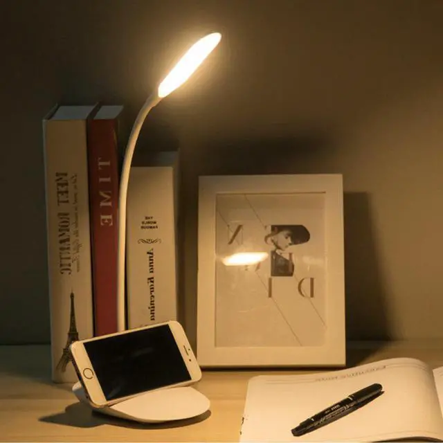 Main image of Stand Desk Lamp for Reading USB/Battery Rechargeable Flexible Touch Switch Control Dimmable Study Night Light Table Lamp