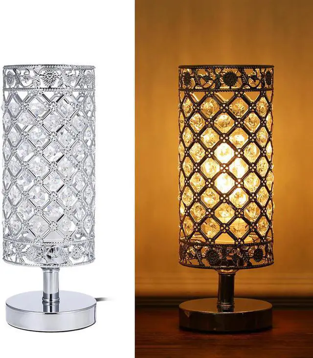 Alt view image 2 of 5 - Crystal Beside Table Lamp Desk Light Home Decorative Crystal Table Lamp for Bedroom Living Dining Room Coffee Shop
