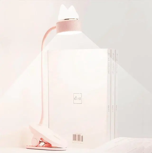 Alt view image 3 of 5 - Clip-On Desk Lamp USB Charging Cartoon Cat Light Flexible Reading Book Light For Home Office Reading Desktop Desk Lamp