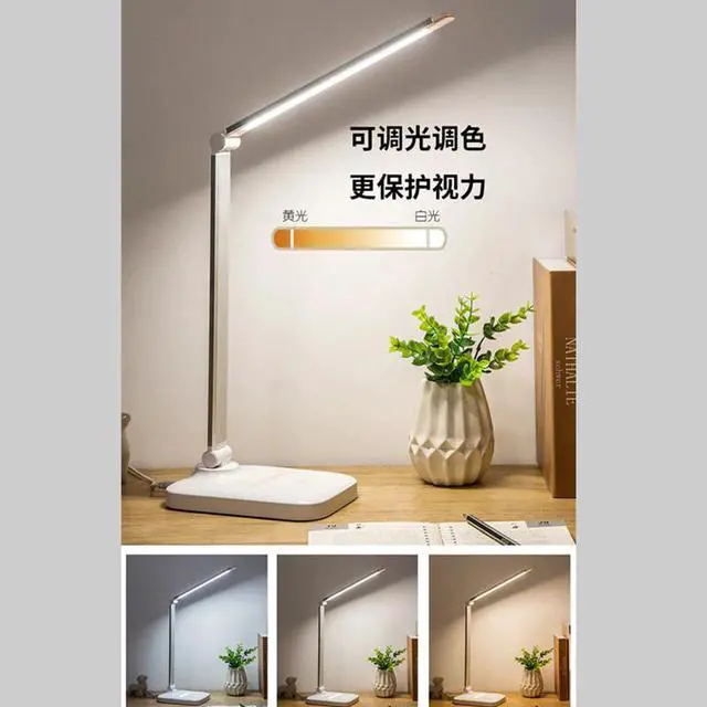 Alt view image 5 of 5 - Touch Switch LED Table Lamp 3 Colors Lighting 7W USB Chargeable Reading Lamp Eye-protect Student LED Desk Lamp