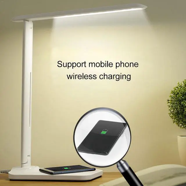 Main image of Table Lamp Dimming Desk Lamp With QI Wireless Charger USB Output Port Adjustable Light Flexible Modern Office Table Light