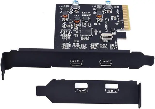 Main image of Add on Cards USB 3.1 Dual 10Gbps 2x Type-C Ports PCI Express  Controller Riser Card Expansion Adapter for Mac Pro Windows Miner