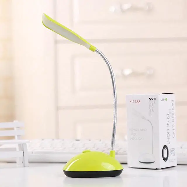 Alt view image 4 of 5 - Portable Table Lamp Battery Powered Student Mini Desk Night Light for Study Reading Olding Button Switch