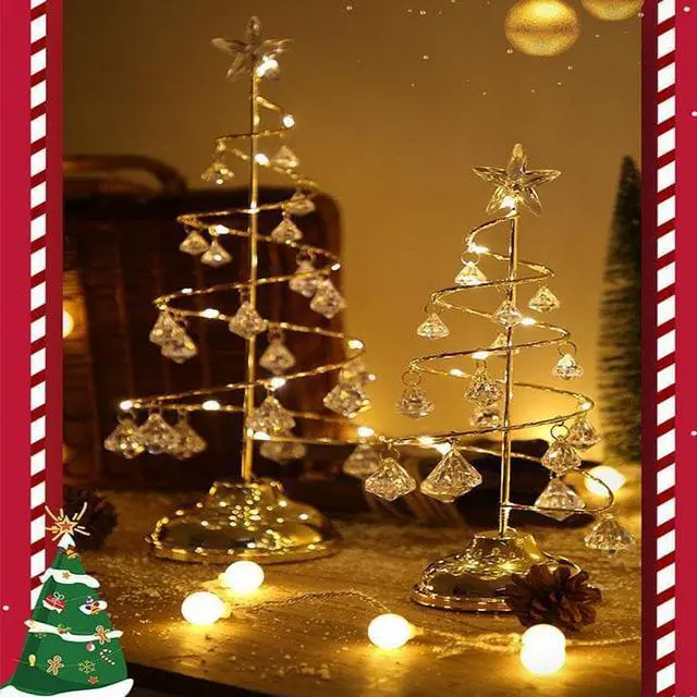 Alt view image 5 of 5 - Light Up Christmas Tree Mini Christmas Tree With Lights Small Accessories Cone Gifts Christmas Desktop New Year Decorati