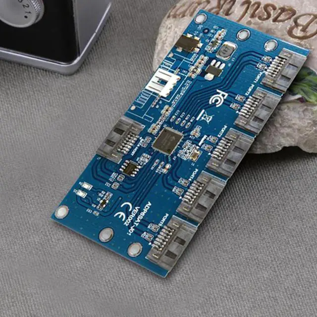 Alt view image 3 of 5 - 1 to 5 Hard Disk Adapter Card Motherboard Port Multiplier Support 3.0 Expansion Card