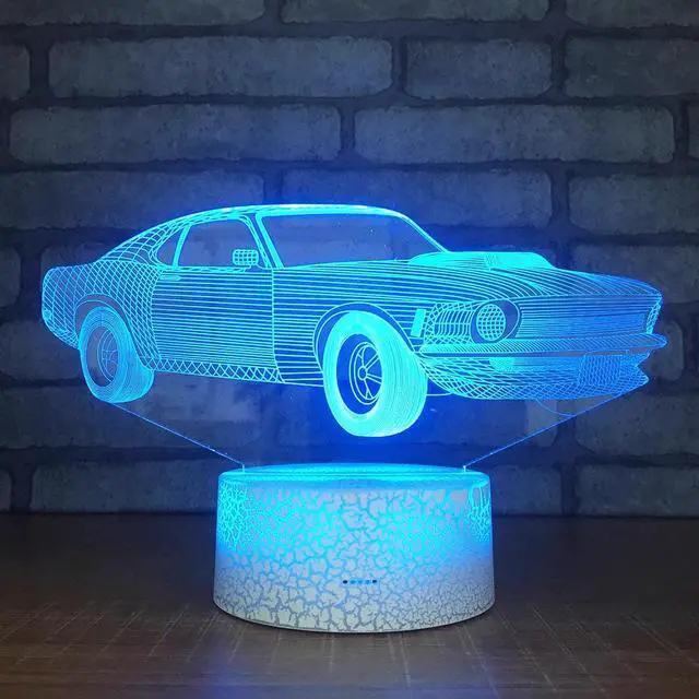 Alt view image 2 of 5 - Novelty Bedroom Night Led Gift 3d Lamp Cross Border Colorful Table Lamp Bedside decorative lamp for children's bedroom