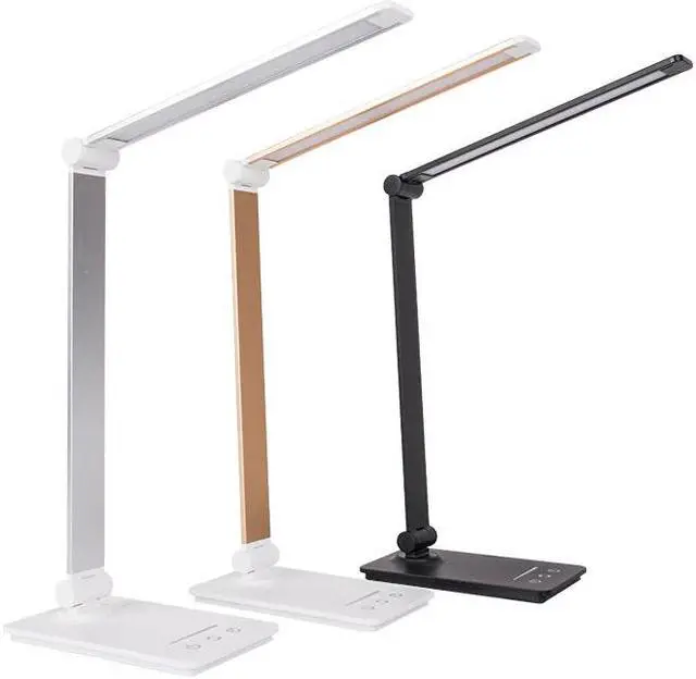 Alt view image 2 of 5 - Rotatable LED Desk Lamp 3 Modes 5 Dimmable Levels Touch USB Powered Reading Light Eye-protect with Timer Led Table Lamp