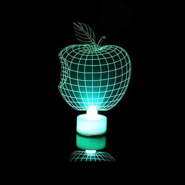 Alt view image 2 of 5 - 3D LED Night Light for Kids Children Home Room Decor  Flash Table Lamp Eiffel Tower Santa Claus Christmas Decoration