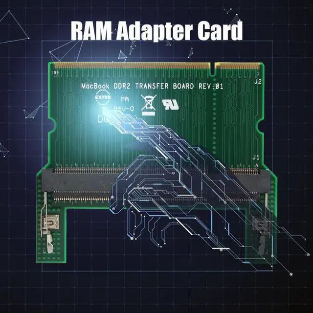 Alt view image 4 of 5 - DDR2/DDR3 Laptop SO DIMM to Desktop DIMM Adapter Memory RAM Adapter Card Computer Component Accessory Add On Cards