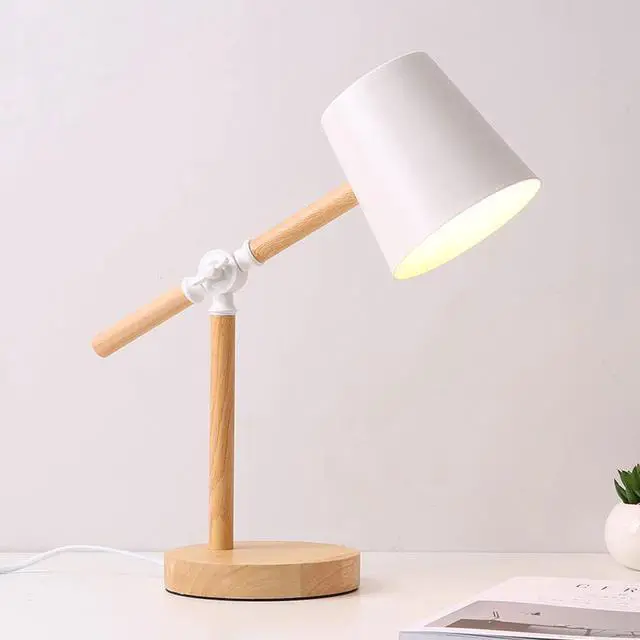 Alt view image 2 of 5 - Table Lamp for Bedroom Modern Bedside Lamp Office Bureau Led Desk Lamp Living Room Decoration Kids Book Reading Light E27