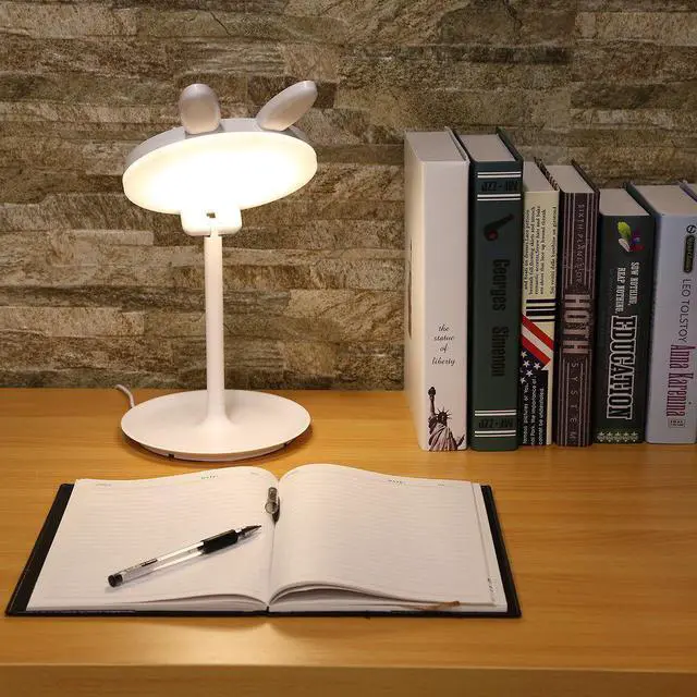 Alt view image 4 of 5 - Intelligent Touch Switch LED Light Rabbit Shaped Makeup Cosmetic Mirror Storage Table Lamp Built-in Battery Drop Shipping
