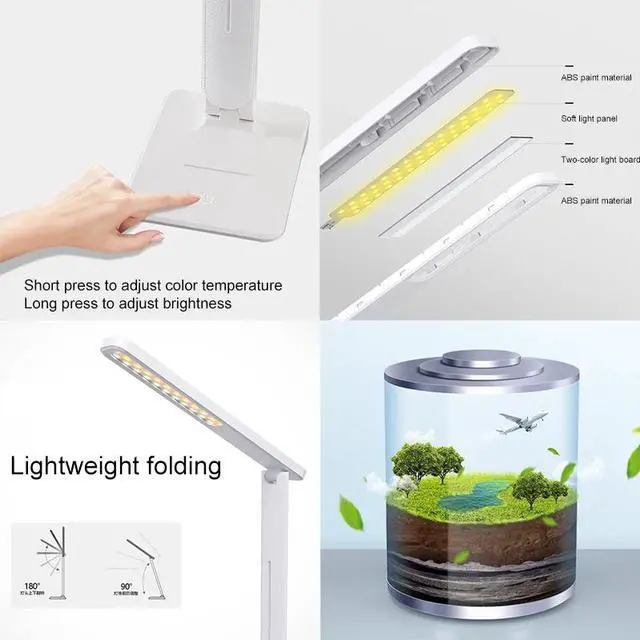 Alt view image 4 of 5 - 2020 New 4000mah 2000mah LED Desk Lamp 3 Mode Lighting Brightness Rechargeable USB Learning Table Lamp for Study ZZD0017