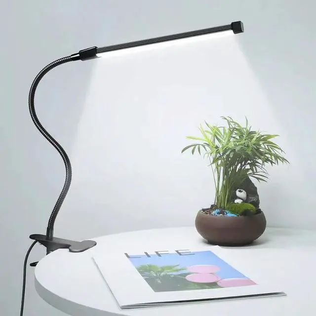 Alt view image 4 of 5 - USB clip desk lamp 80 LED10 gears adjustable 3-color switch installation type office reading eye protection desk lamp