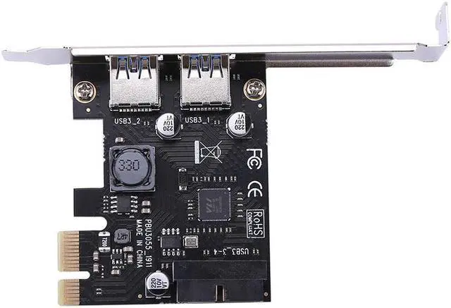 Alt view image 2 of 5 - 2 Port USB 3.0 PCI-e x1 Expansion Card PCI Express Adapter for Desktop