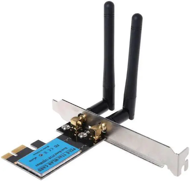 Alt view image 3 of 5 - 1200Mbps Wireless Network Card 2.4GHz/5GHZ Dual Band PCI Express WIFI WLAN Card Adapter with Antennas for PC Computer