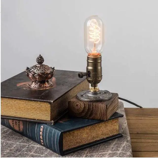 Alt view image 6 of 7 - Desk Light Wood Table Lamp Romantic Modern Dimmable Desk Lamp Home Romantic Reading Lamp Office Light Edison For Study