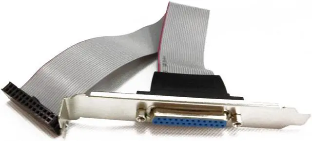 Alt view image 2 of 4 - Brand  25 Pin Female to Motherboard DB25 Pin Bracket with Cable 1 Port Serial Parallel PCI Slot Header Cable Bracket