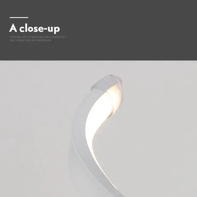 Alt view image 5 of 5 - 24W LED Table Lamp Smart Dimmable Curved LED Desk Lamp Contemporary Minimalist Design Desk Light Acrylic LED Modeling Lamp
