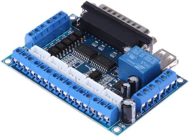 Alt view image 5 of 5 - 90x70x15mm DC 12-24V 17 LPT ports PCI Expansion Card with USB Cable for Mach3 CNC/power supply