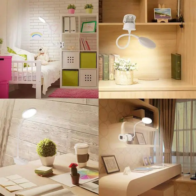 Alt view image 5 of 5 - 4W 36 LED Flexo Led Desk Lamp Touch USB Light Table Lamp 5 Level Dimmable Brightness&Color Eye Protection Reading Study Desk Lig