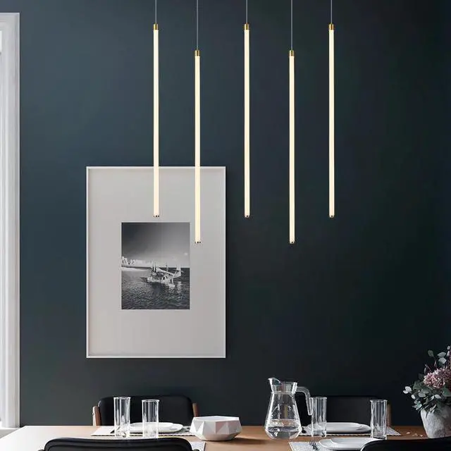 Alt view image 5 of 5 - Modern led pendant lights modern design brief bedroom bedside hanging lamp Restaurant bar Reception desk pendant lamp