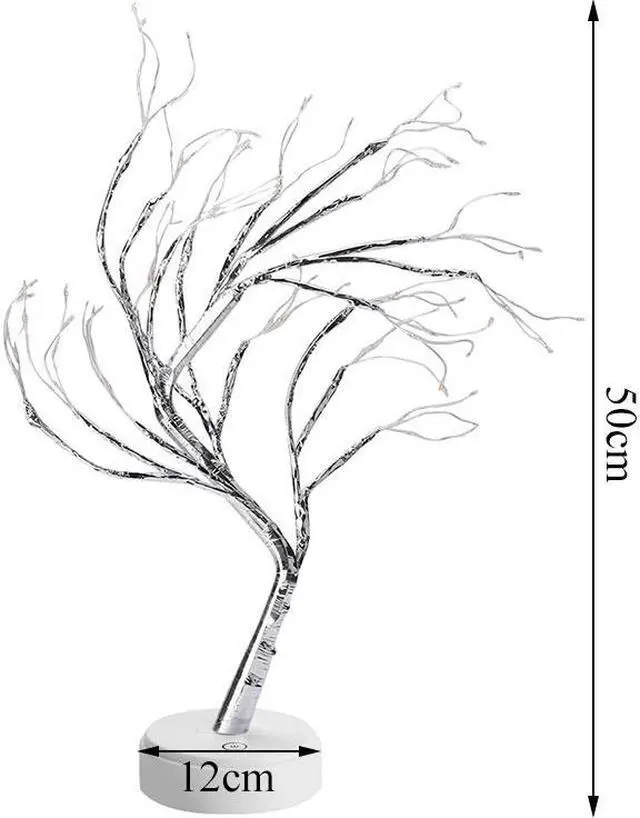 Alt view image 4 of 5 - 108 LED USB Table Lamp Copper Wire Christmas Fire Tree Night Light Table Lamp Home Desktop Decoration Christmas Decoration