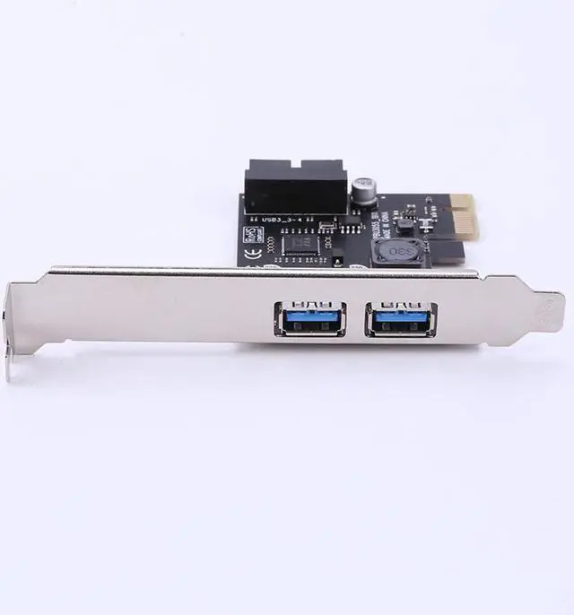 Alt view image 3 of 5 - 2 Port Usb 3.0 Pci-E Expansion Card External Usb3.0 Pcie Card Adapter With 2 Power Module Nec Chip For Desktop Pc Computer