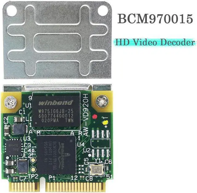 Main image of card 1080p for Broadcom Crystal HD Decoder BCM70015 BCM970015 AW-VD920H HD Crystal Hardware Decoder Mini PCIE Adapter