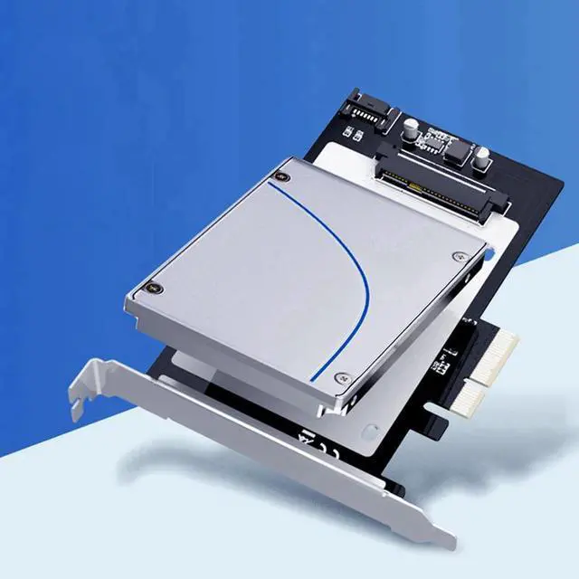 Alt view image 3 of 5 - 3.0 X4 to U.2 SFF-8639 Adapter Card U2 SSD GEN3 Card PCI-E Expansion Card X4 to 2.5Inch SATA Riser Card