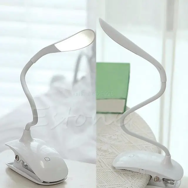 Alt view image 4 of 5 - Lamp Dimmable USB Rechargeable Touch Sensor LED Clip-On Table Reading Light Lamp