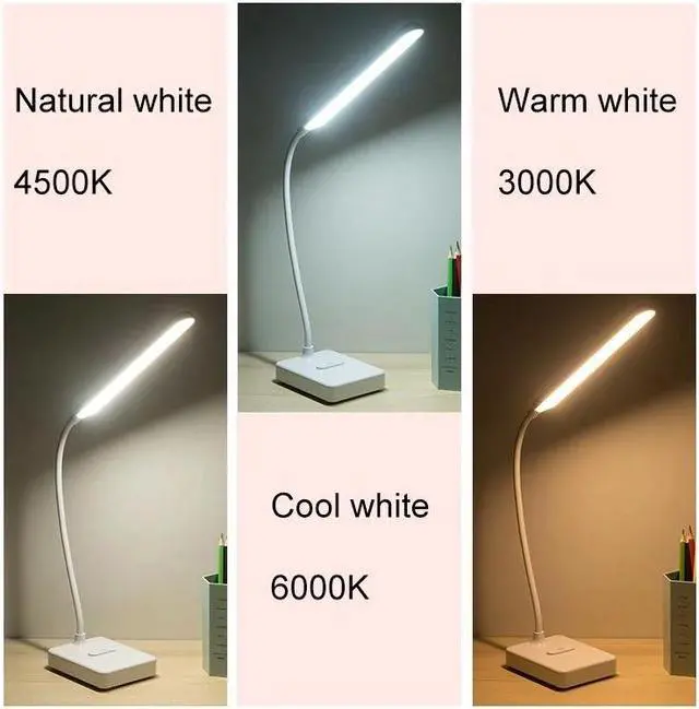 Alt view image 5 of 5 - Lamp Touch Table Lamps For Living Room Gooseneck top Foldable Dimmable Eye Protection Study Lamp Led Light ZZD0008