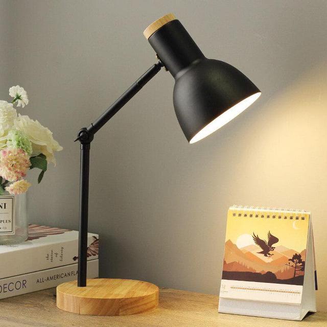 Alt view image 5 of 5 - Modern Table Lamp for Bedroom Bedside Lamp Nordic Led Desk Lamp Kids Student Study Reading Lamp Office Bureaulamp E27 US EU Plug