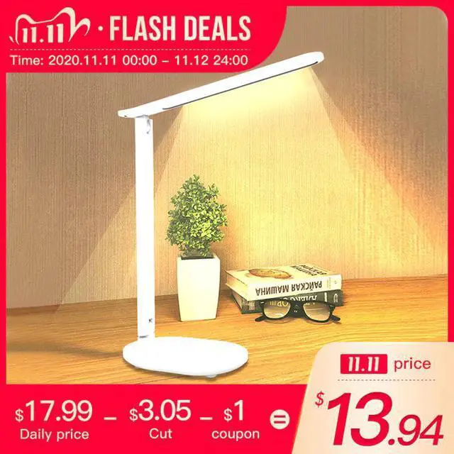Main image of Dimmable Desk Reading Light Foldable Rotatable Touch Switch LED Table Lamp USB Charger RechargeableBattery Night Lamp