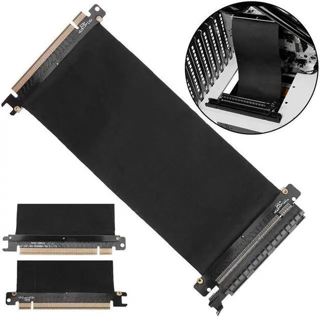 Main image of 24cm PCI Express PCI-E 16X Flexible Cable Riser Card Extension Port Adapter Graphics Video Card Extend Cord For 1U 2U 3U Chassis