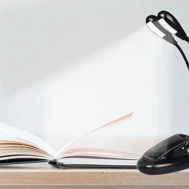 Alt view image 5 of 5 - LED Flexible Clip Lamp Table Lamp USB Rechargeable Reading Desk Lamp Portable Table Lights Student Dormitory Eye Protect