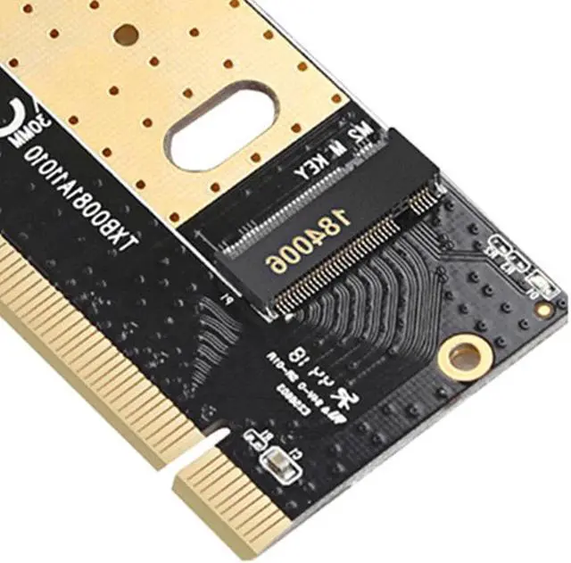 Alt view image 2 of 5 - NVMe M2 to PCIE 3.0 X16 SSD Adapter Controller Card M Key Interface Support PCI Express 3.0x16 SSD Disk