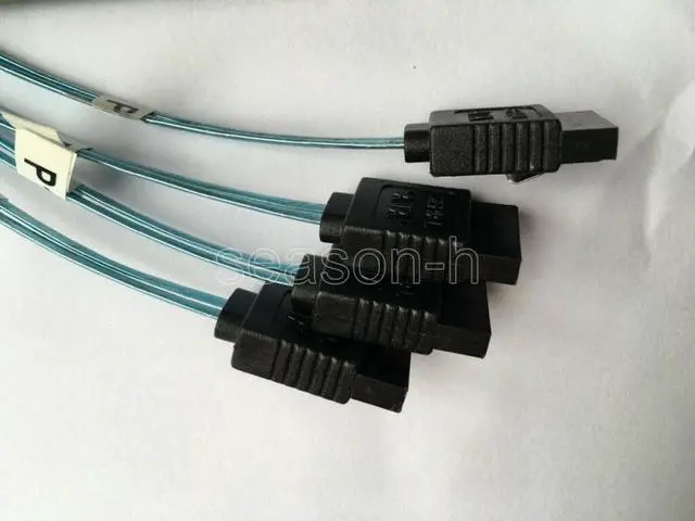 Alt view image 2 of 3 - standard SATA 36-7 cable  SFF-8087 to (4) 7-Pin SATA connect   8087 to sata LSI controller raid to drives